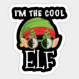 Christmas  I'm The Cool Algerian Elf - Gift for Algerian From Algeria Sticker